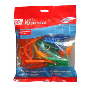 Large plastic clothes pegs,36pcs/set