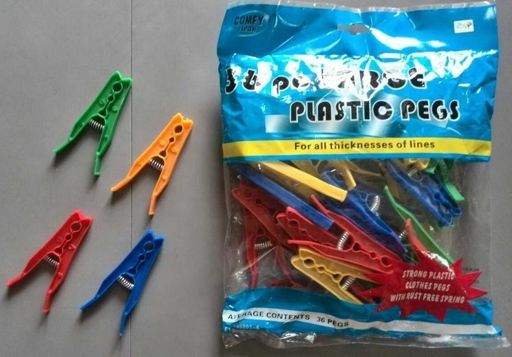 Large plastic clothes pegs,36pcs/set