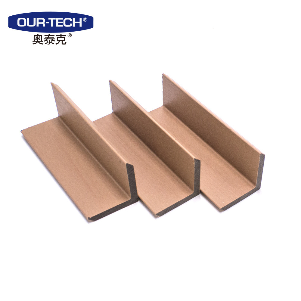 L shape corner trims wpc wood decking board accessories edge trim end siding cover L shape corner skirting trim side covering