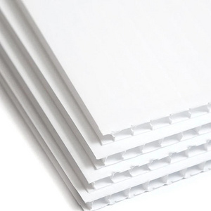 Foldable 4x8 3mm 5mm White PP Twin Wall Corrugated Coroplast Plastic Sheet Panel