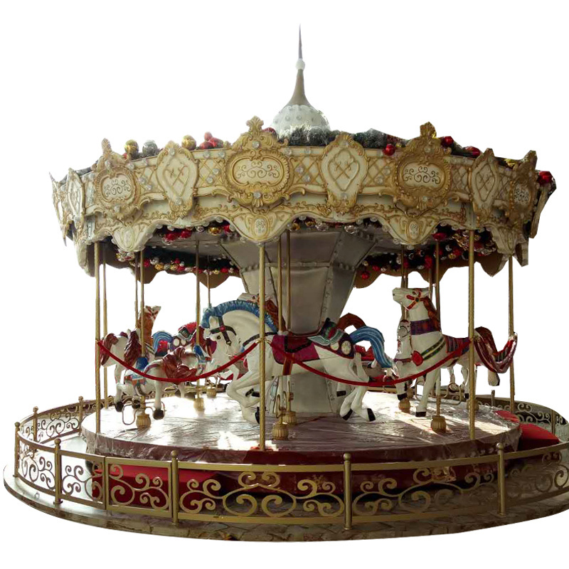 Top outdoor kids amusement rides 24 seats merry go round christmas carousel for sale price