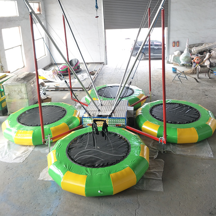 Small playground product amusement attraction small kids bungee jumping trampoline for sale