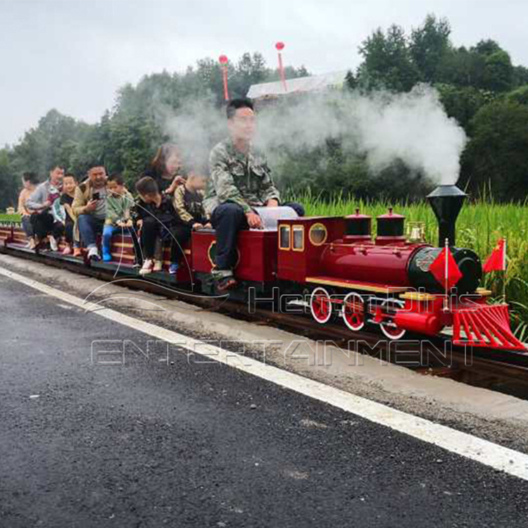 Mini steam train amusement park entertainment passenger tourist track trains for sale