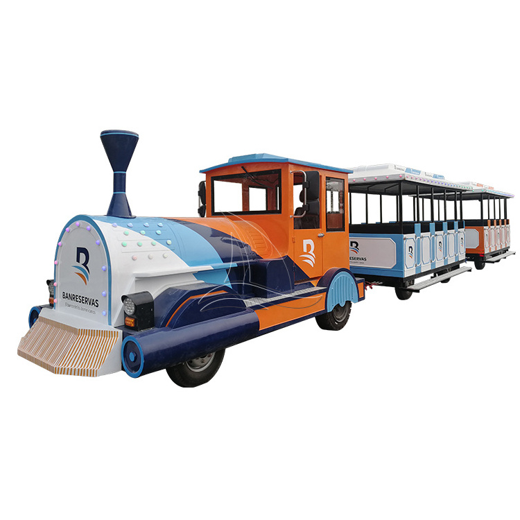 Amusement park road train diesel Trackless Train for sale