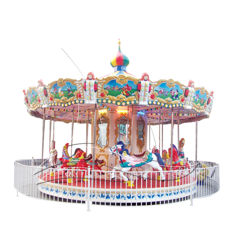 Fairground 16 seats carousel Swing Carousel Amusement park Rotating Merry Go Round for kids