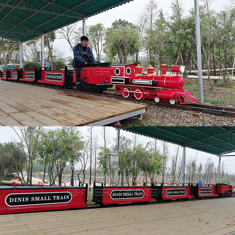 Mini steam train amusement park entertainment passenger tourist track trains for sale