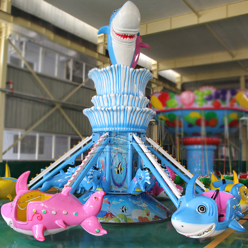 Hot Sale Fairground Attraction Park Equipment Electric Self Control Shark For Children