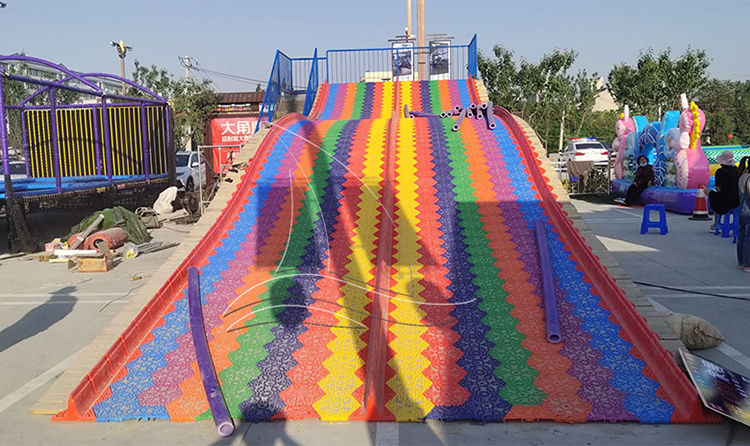 Park Rides Amusement Outdoor Playground Kids Adult Rainbow Slide Giant Plastic Slide