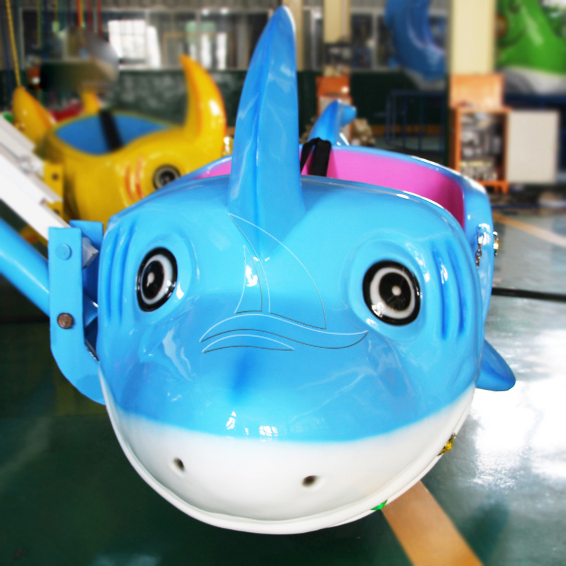 Hot Sale Fairground Attraction Park Equipment Electric Self Control Shark For Children