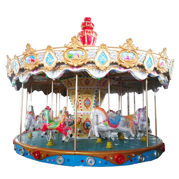 Top outdoor kids amusement rides 24 seats merry go round christmas carousel for sale price