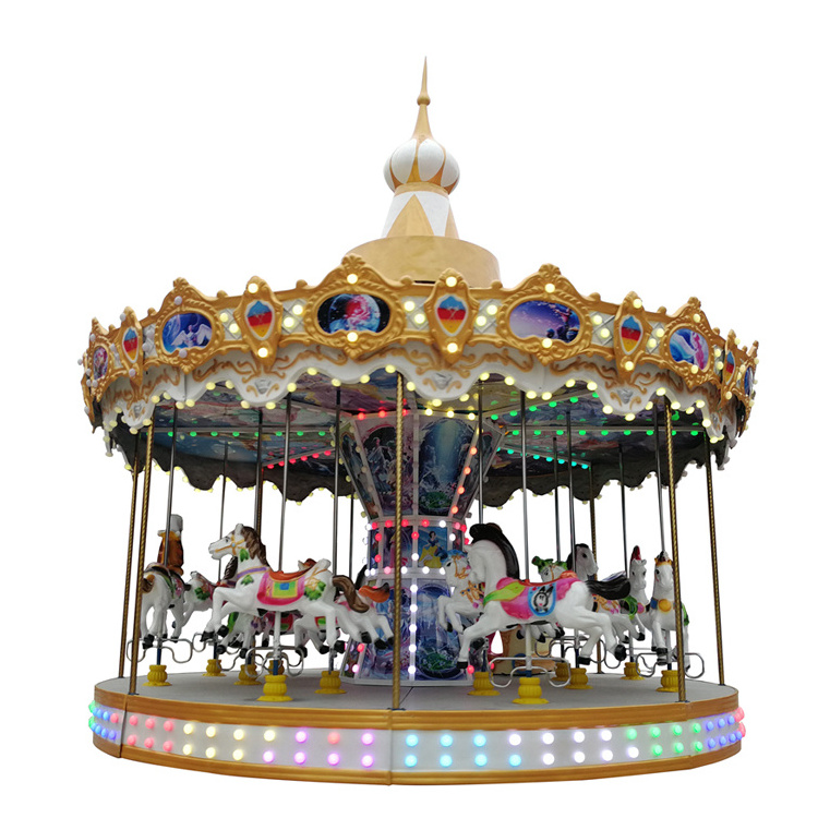 Hot amusement park merry go round luxury swing carousel kids rides for sale