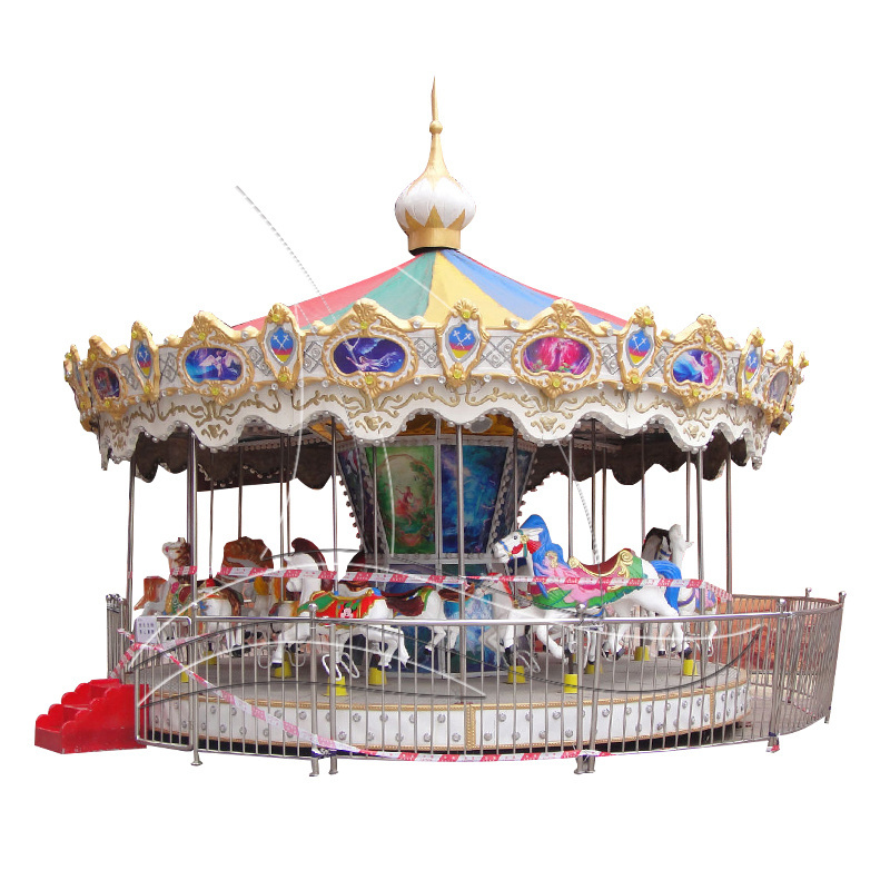 Fairground 16 seats carousel Swing Carousel Amusement park Rotating Merry Go Round for kids