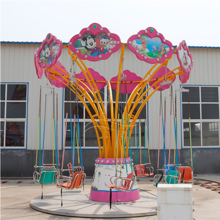 Professional manufacturer new design lotus electric flying chair kids and adult game amusement kids rides lotus Flying Chair