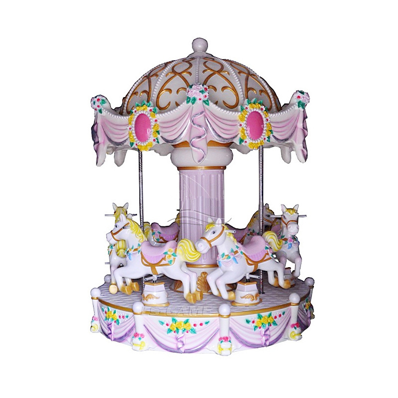 Amusement equipment carousel mini carousel 3/6 seats amusement park amusement kids mini carousel for self