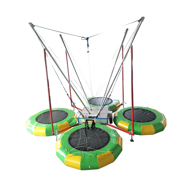 Small playground product amusement attraction small kids bungee jumping trampoline for sale