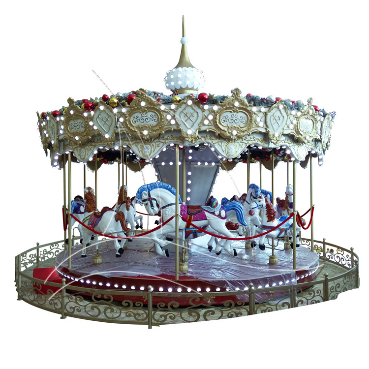 Fairground 16 seats carousel Swing Carousel Amusement park Rotating Merry Go Round for kids