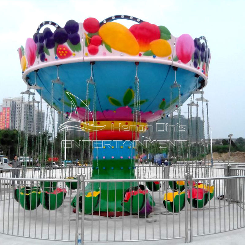 Factory  Price Amusement Fruit Flying Chair Thrilling Rides Flying Chair For Sale