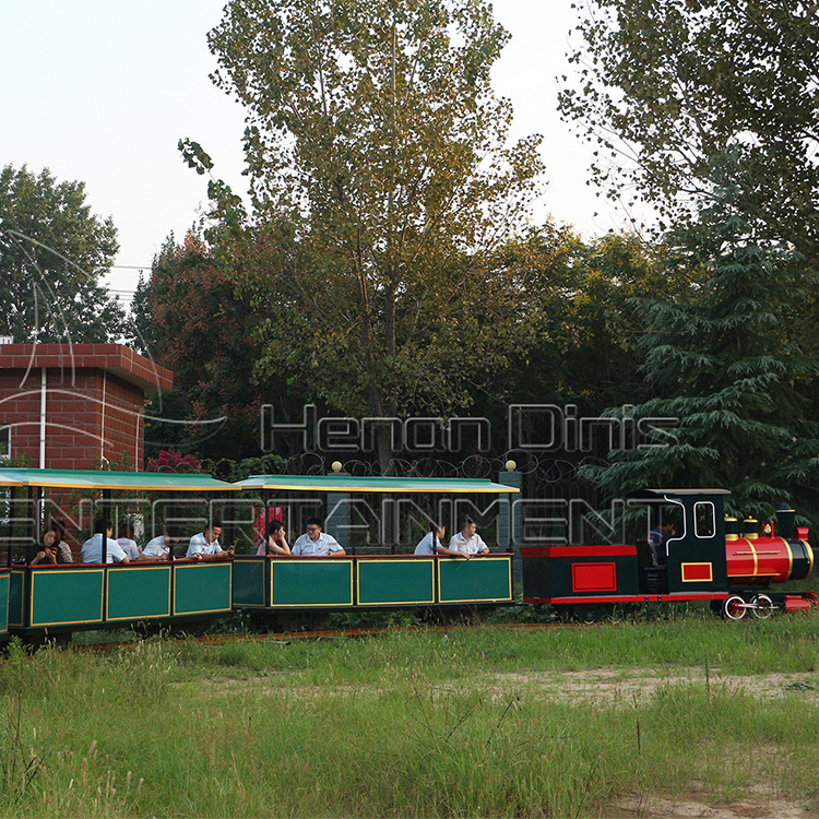 Theme amusement park train with tracks kiddie small train ride for sale