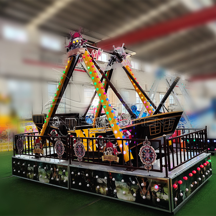 Children play park equipment outdoor amusement entertainment machine mini pirate ship rides for sale