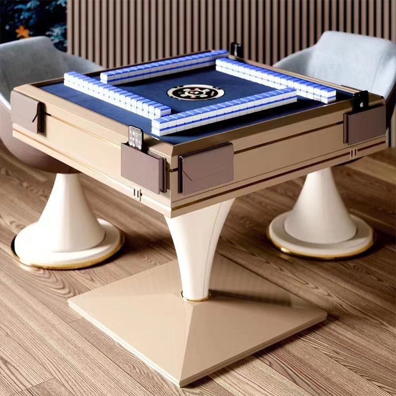 Luxury Fully Automatic Mahjong Tiles Machine Table Modern Indoor Living Room Light Entertainment Furniture Roulette Folding