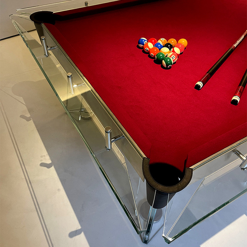 Customizable American Standard Black Eight Full Set Snooker Pool Table Indoor Clubhouse Hall Entertainment  Glass Pool table