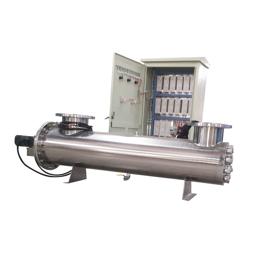 Wastewater treatment Automatic Cleaning 200m3/hr UV water disinfection system to kill bacterial