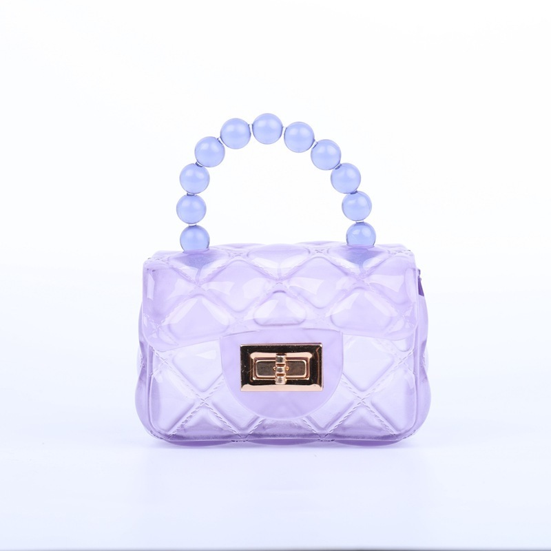 Fashion PVC bags girls handbags Small jelly purse Clear handle kids handbag purses mini jelly cute bag for party gift