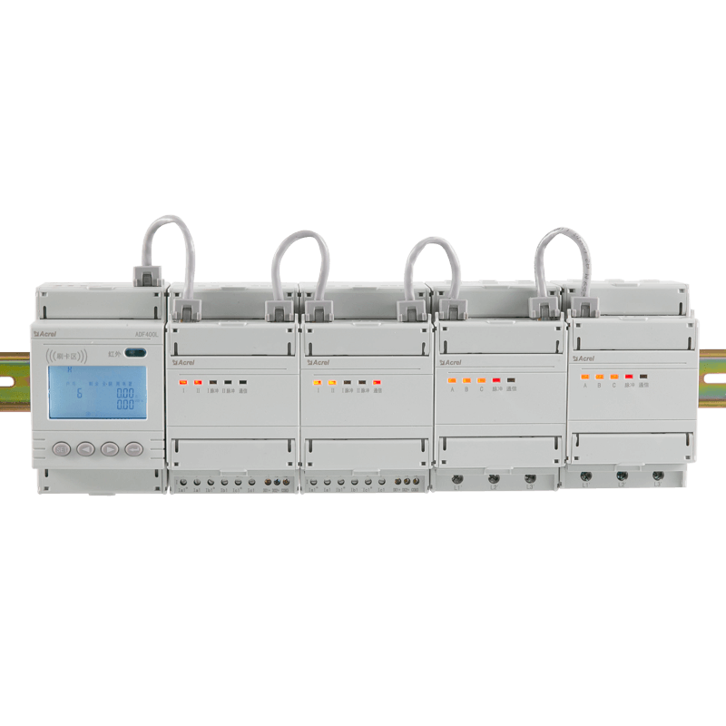 Din rail AC Three Phase Multi Channels Smart Power Energy Prepaid  Meter