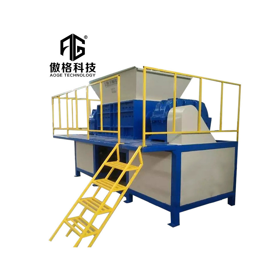 High Quality Waste Plastic Used Rubber Tires Recycling Machines Double Shaft Shredder