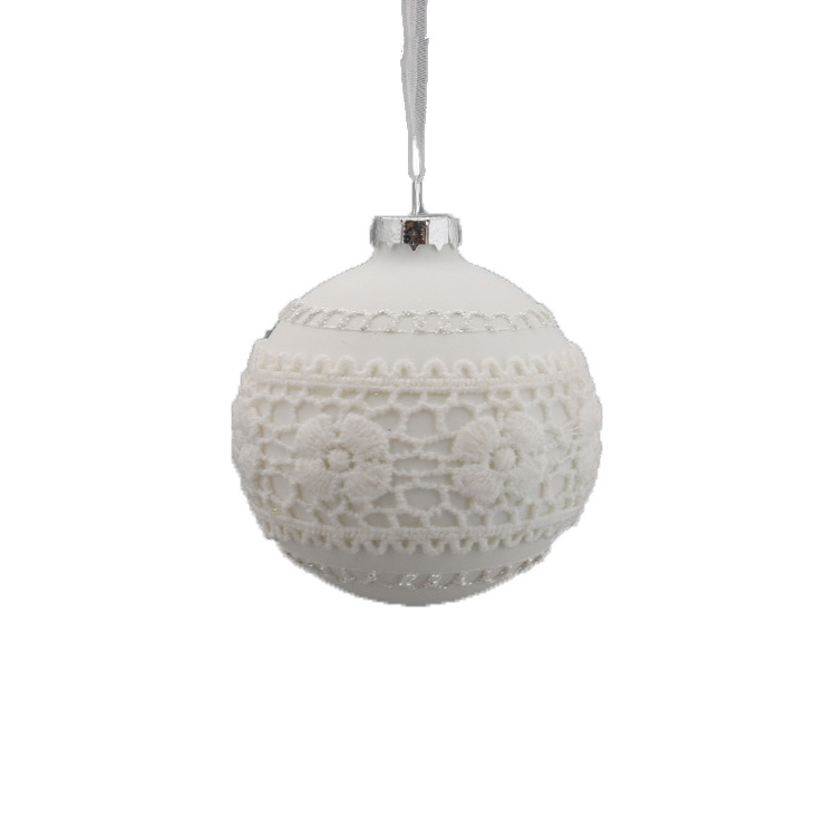 Hanging Ornament Ceramic Bauble Sublimation Christmas Balls With Metal Sheet