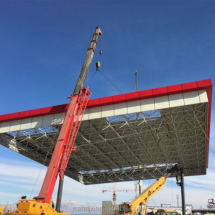 prefab steel gas station used canopy for sale designing