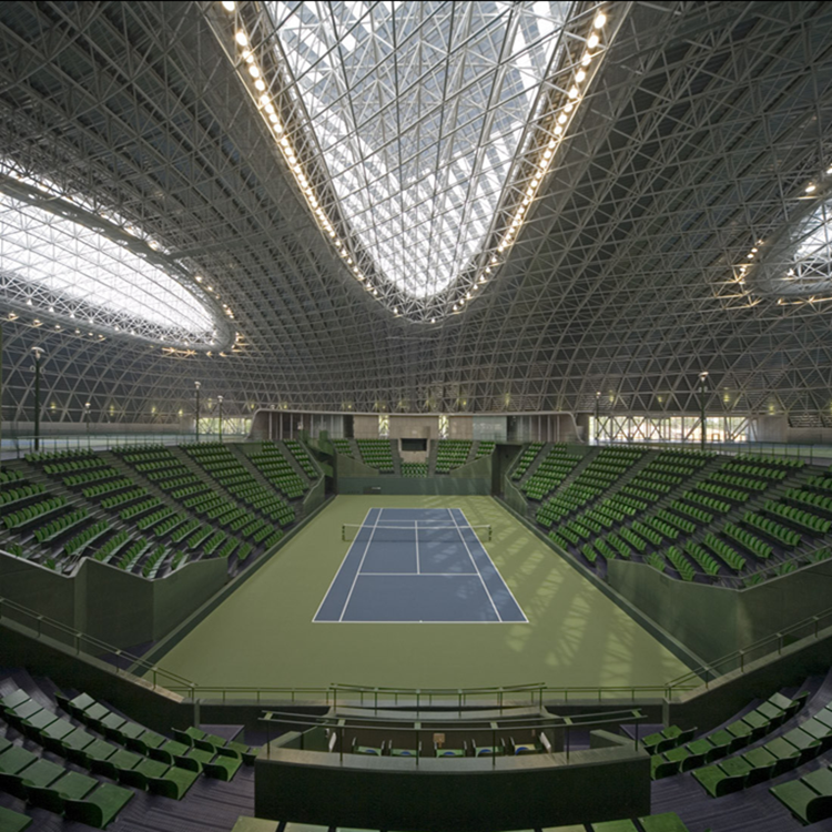 Monden Design Indoor Gym Bleachers Truss Roof For Tennis Court