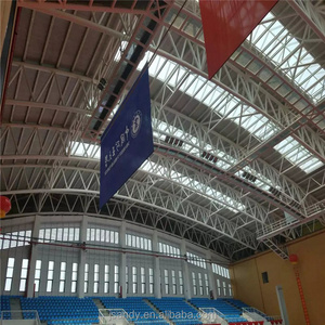 School Sport Hall Of Prefab Long Span Steel Truss Roof Steel Space Frame Roof Structures