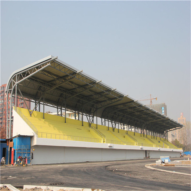 Modern Design Football Stadium Roof Bleacher Of Steel Pipe Truss Structure And Steel Panel Covered