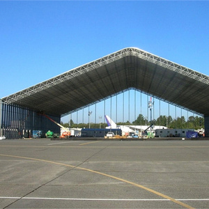 Low cost Steel Space Frame Structure Prefab Arch Aircraft Hangar Tent