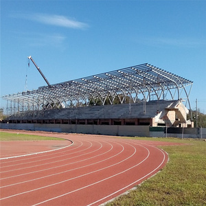 Modern Design Football Stadium Roof Bleacher Of Steel Pipe Truss Structure And Steel Panel Covered