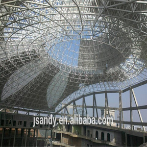 China Manufacturer Design Light Gauge Steel Space Frame Steel Structure For Dome Roof Construction/Building