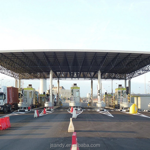 Wind-resistant Design Prefab Bolted Ball Joined Space Frame Roof Steel Structure Toll Gate /Toll Station