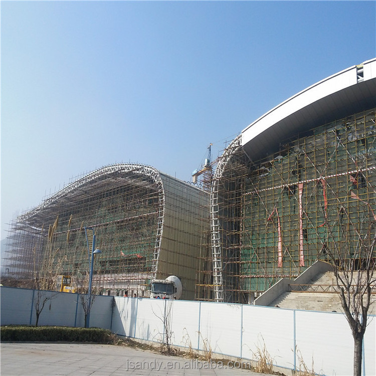 School Sport Hall Of Prefab Long Span Steel Truss Roof Steel Space Frame Roof Structures