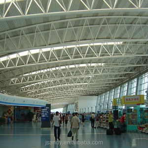 Metal steel pipe truss covers shed for railway station