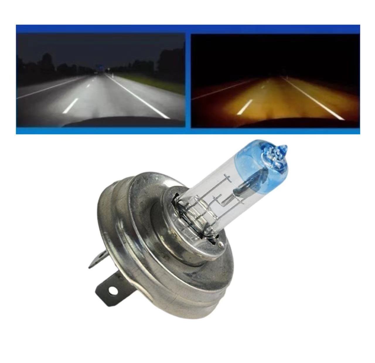 Halogen Lamp High Brightness H4 12V 55W 60W  P43t Halogen Headlight Bulb H4 Auto Headlight Lamp