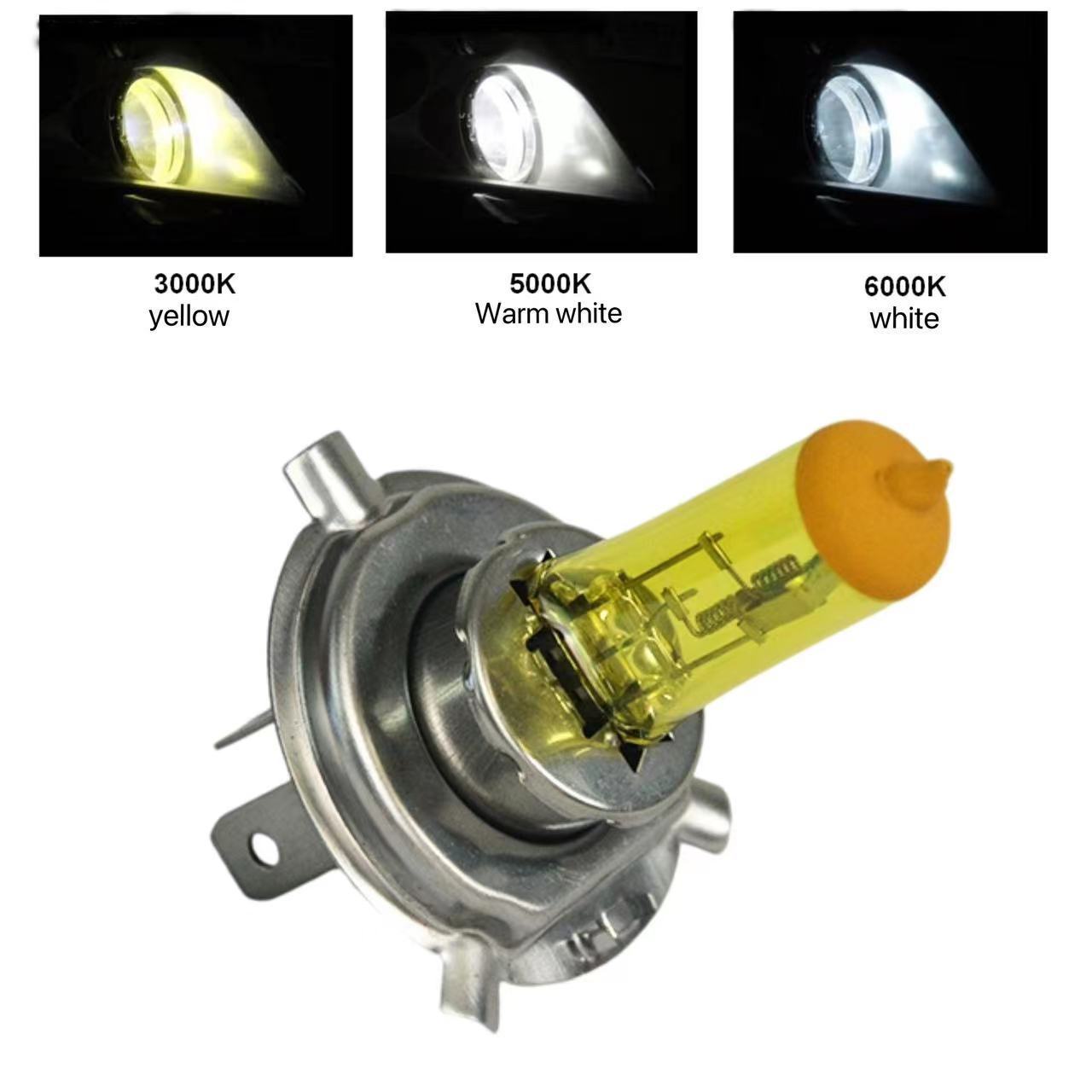 Halogen Lamp High Brightness H4 12V 55W 60W  P43t Halogen Headlight Bulb H4 Auto Headlight Lamp