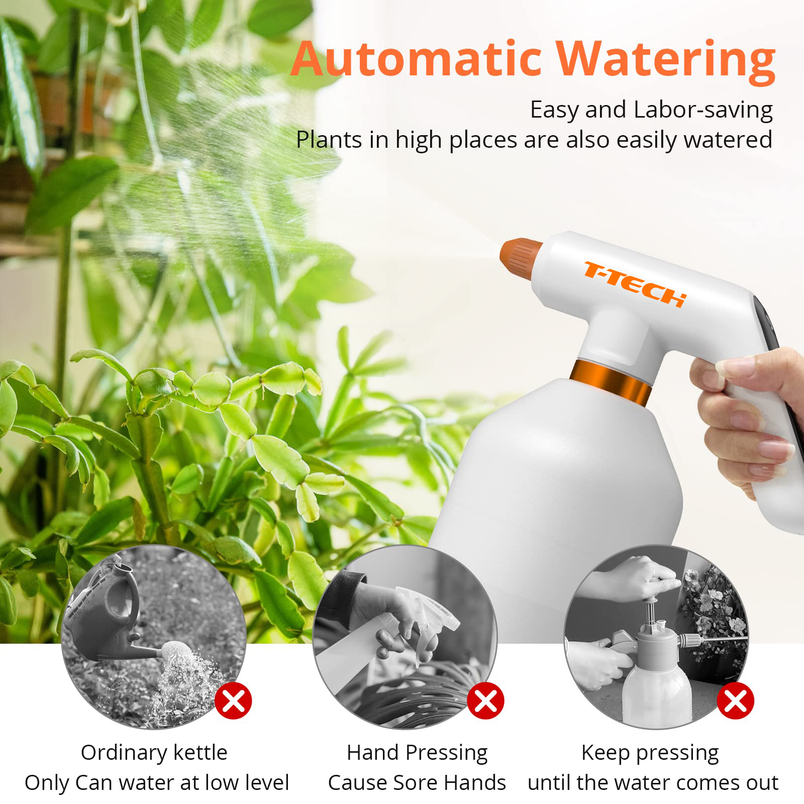 Factory Automatic Electric Garden Sprayer 2000mah Lithium Battery Automatic Plant Watering Can China 1L Plastic 3.6V 1000ML