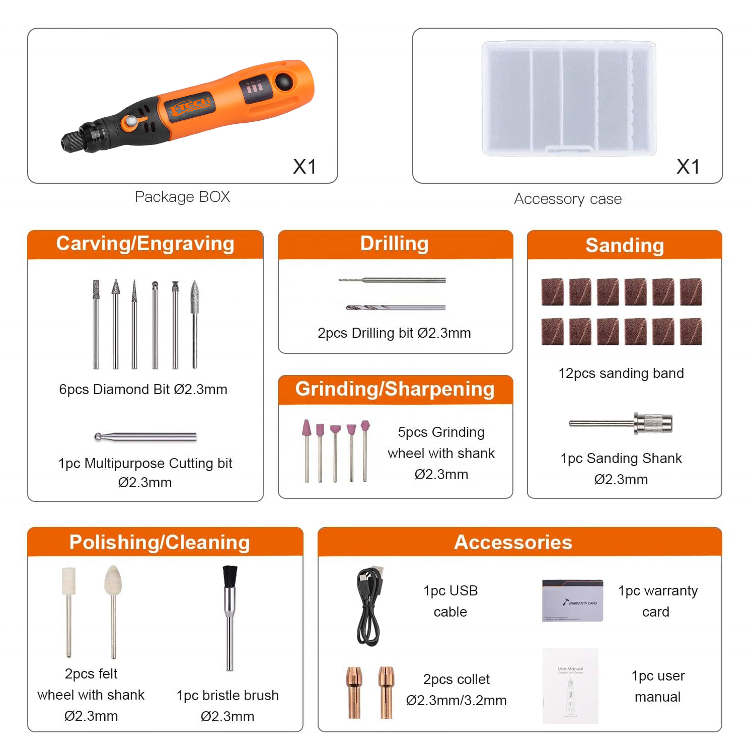 3.7V Rotary Tool Kit Cordless Rechargeable Cutter Diamond Jewelry Wood Electric Carving Pen Mini Grinder