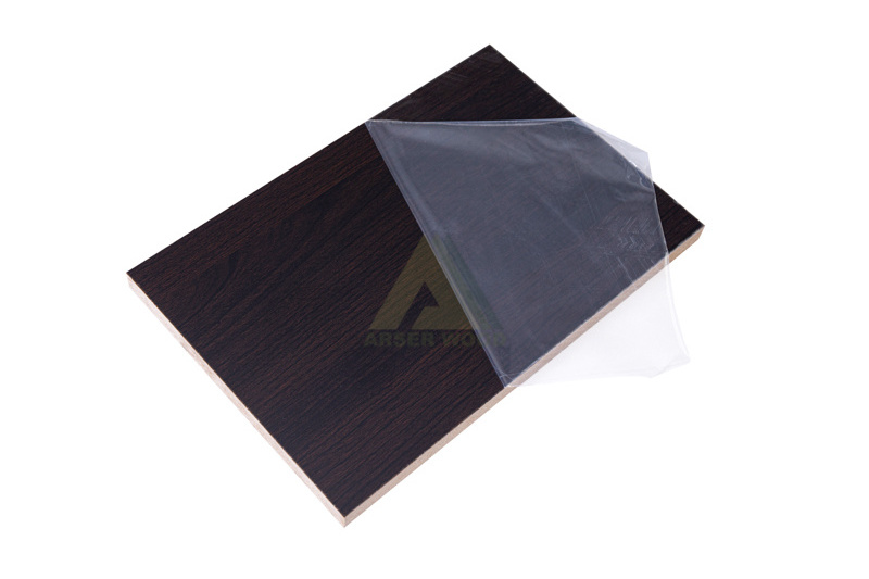 Arserwood ATI Brand High Gloss Acrylic UV MDF/ Mirror Melamine MDF Board Sheet Luxury Surface Melamine Board Baby's Skin PET MDF