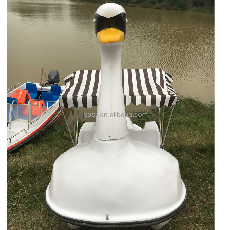 Two-Person Water Pedal Boat with White Swan Theme for Safe Lake Fun pedal paddle boat