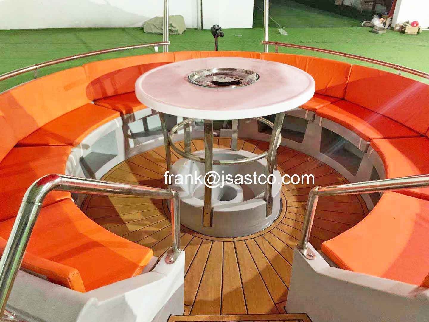 320cm diameter plastic electric bbq water donuts boat bbq other boat BBQ circular donut boat for amusement park