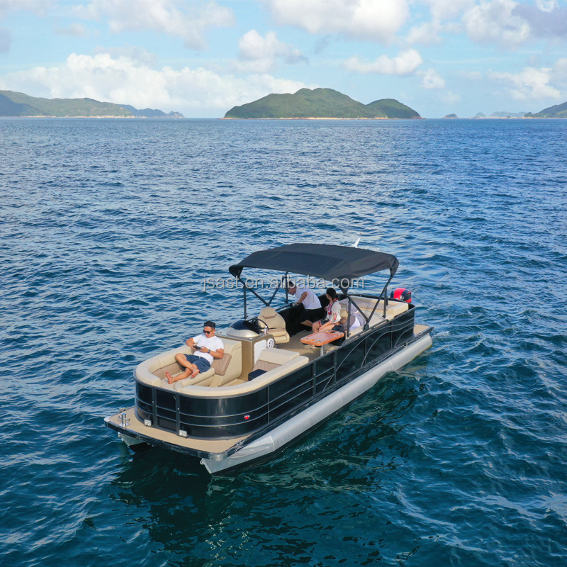 AST Fishing Electric Small Party Barge Pontoon Boats Luxury New Fastest Pontoon Boats For Sale