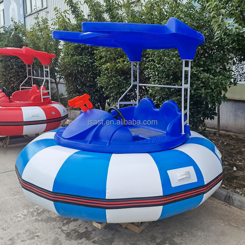 Far distance 2 person Remote control electric bumper boat with timer reminder 24V rental bumper paddle boat with steering wheel