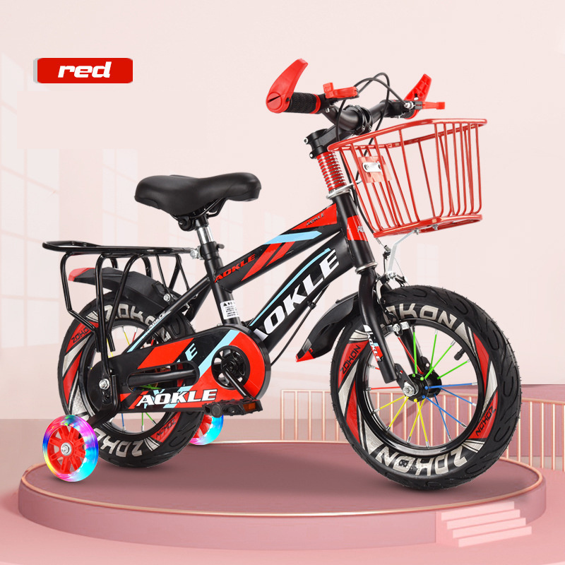 Red 14Inch New Children's Bicycle 3-10 Years Old Boys And Girls Light Bicycle 14 Inch 16 Inch 20 Inch Stroller children bike